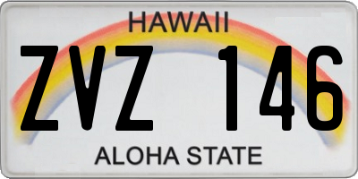 HI license plate ZVZ146