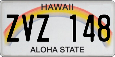 HI license plate ZVZ148