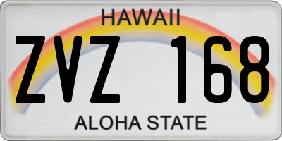 HI license plate ZVZ168
