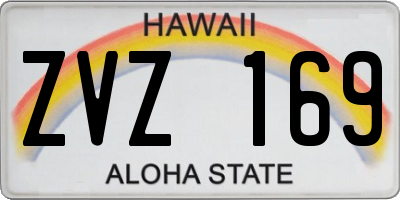 HI license plate ZVZ169
