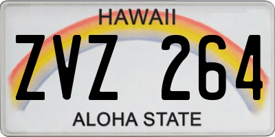 HI license plate ZVZ264