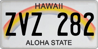 HI license plate ZVZ282