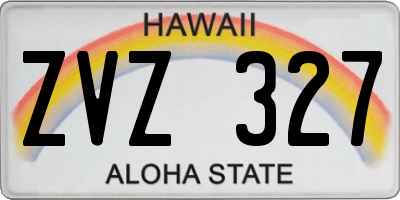 HI license plate ZVZ327