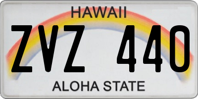 HI license plate ZVZ440