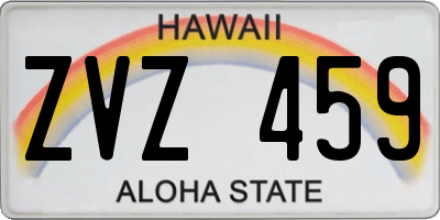 HI license plate ZVZ459