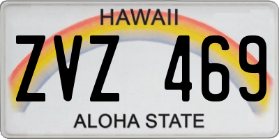 HI license plate ZVZ469