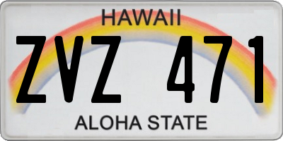HI license plate ZVZ471