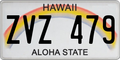 HI license plate ZVZ479