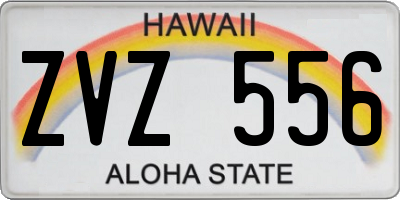 HI license plate ZVZ556