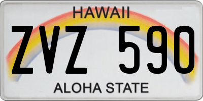 HI license plate ZVZ590