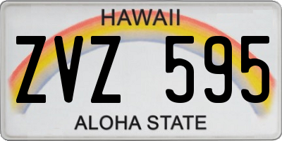 HI license plate ZVZ595