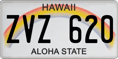 HI license plate ZVZ620