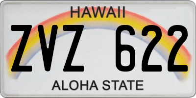 HI license plate ZVZ622