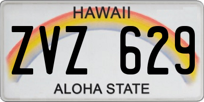 HI license plate ZVZ629