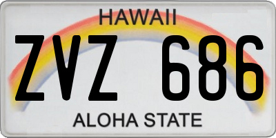 HI license plate ZVZ686