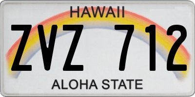 HI license plate ZVZ712