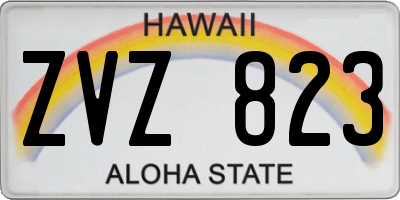 HI license plate ZVZ823