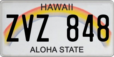 HI license plate ZVZ848