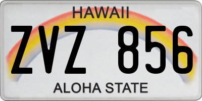 HI license plate ZVZ856