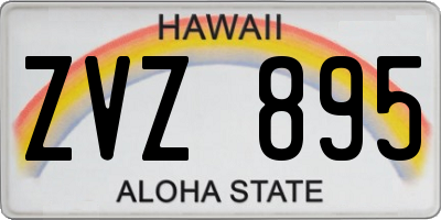 HI license plate ZVZ895