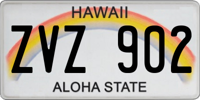 HI license plate ZVZ902