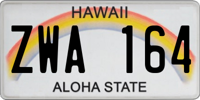 HI license plate ZWA164