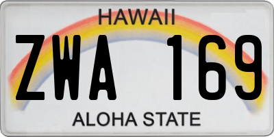 HI license plate ZWA169