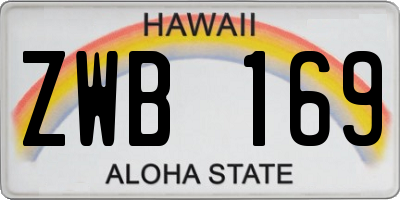 HI license plate ZWB169