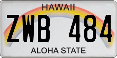 HI license plate ZWB484