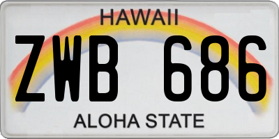 HI license plate ZWB686