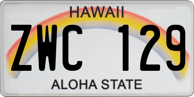 HI license plate ZWC129