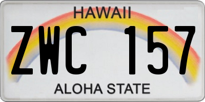 HI license plate ZWC157