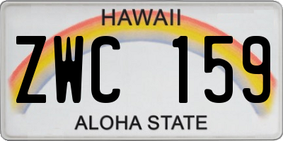 HI license plate ZWC159
