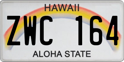 HI license plate ZWC164