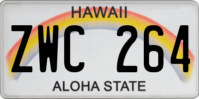 HI license plate ZWC264