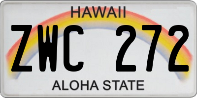 HI license plate ZWC272