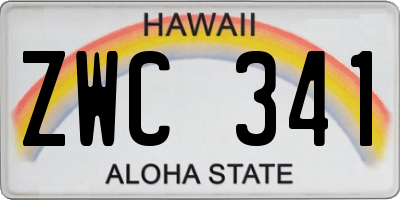 HI license plate ZWC341