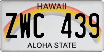 HI license plate ZWC439