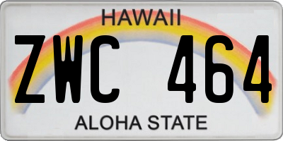 HI license plate ZWC464