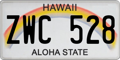 HI license plate ZWC528
