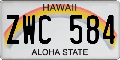 HI license plate ZWC584