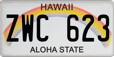 HI license plate ZWC623