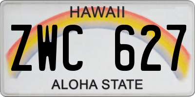 HI license plate ZWC627