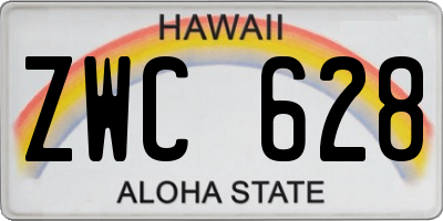 HI license plate ZWC628