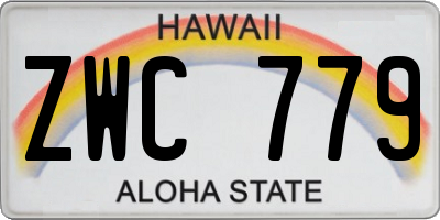 HI license plate ZWC779