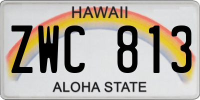HI license plate ZWC813