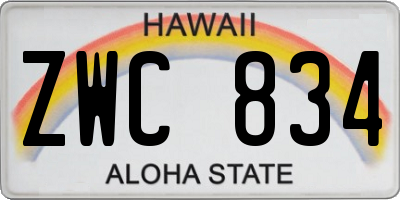 HI license plate ZWC834