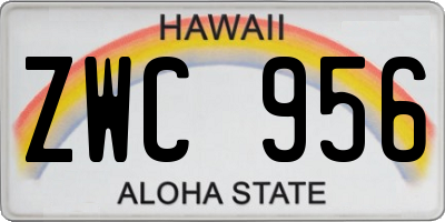 HI license plate ZWC956