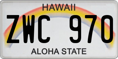 HI license plate ZWC970