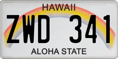 HI license plate ZWD341